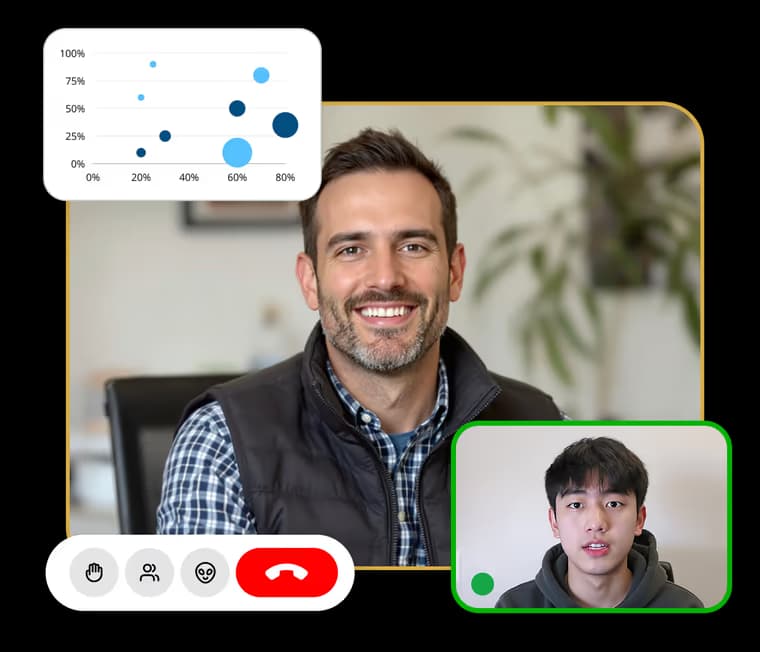 Interview room UI