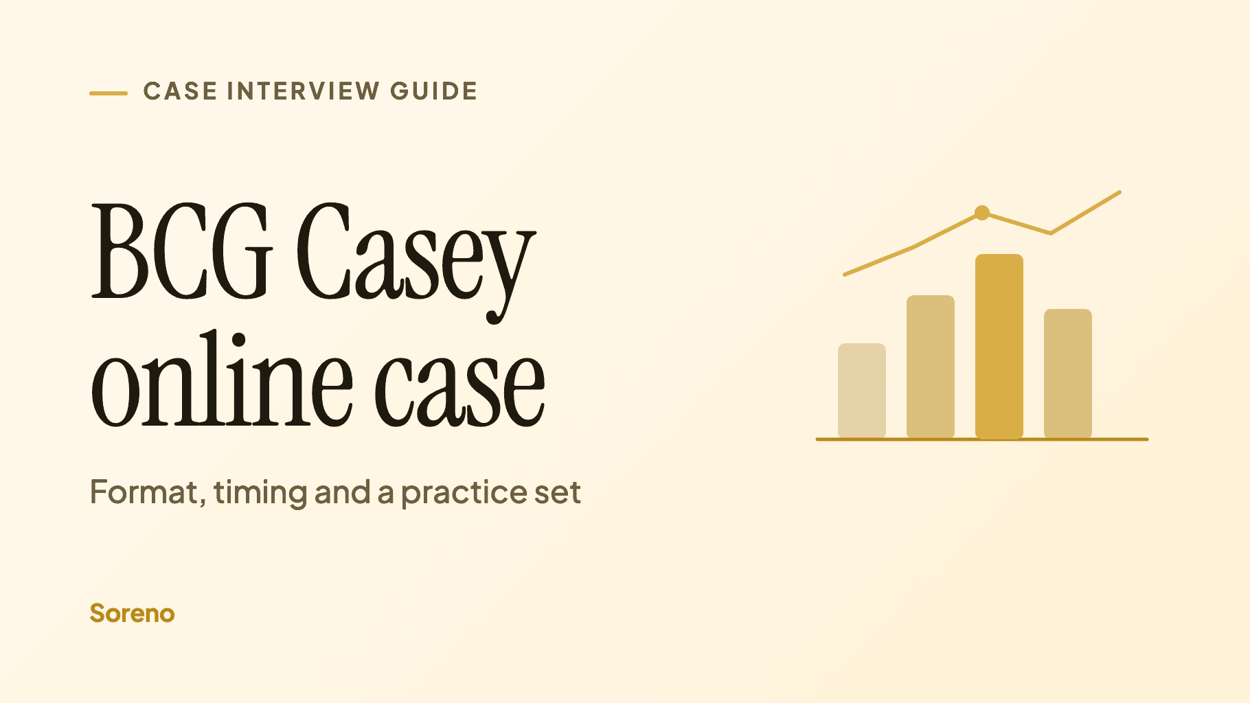 Title card: BCG Casey online case, format, timing and a practice set