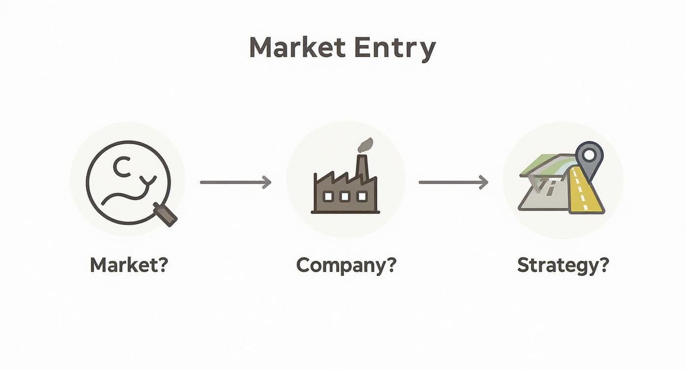 Infographic about market entry framework