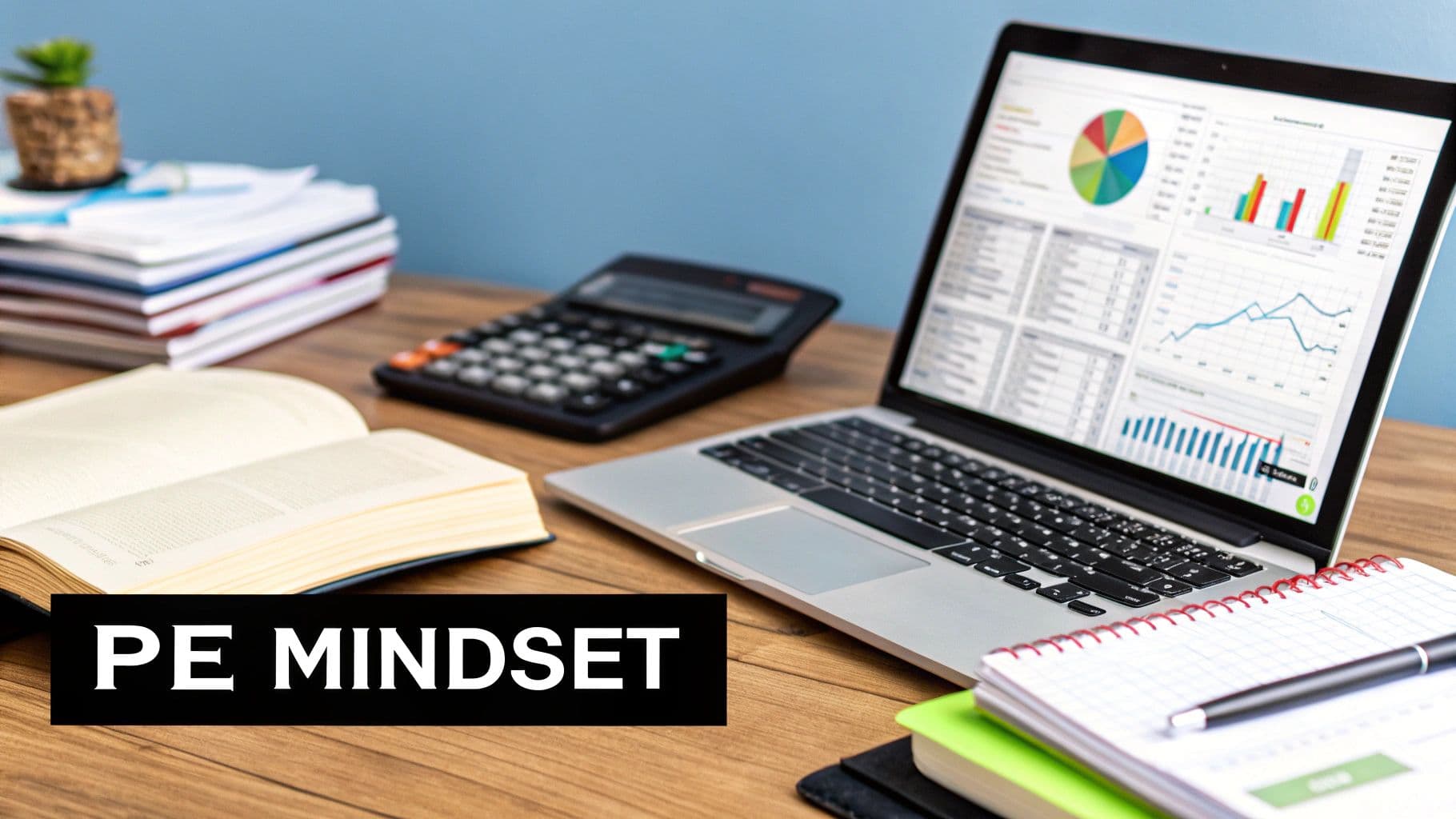 A group of professionals in a modern office analyzing financial charts on a large screen, representing the foundational work of private equity prep.