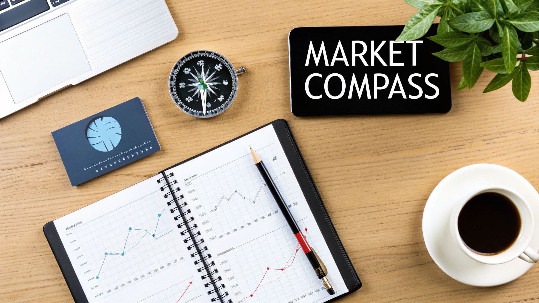 A strategic diagram showing arrows pointing towards a central target, representing market entry.