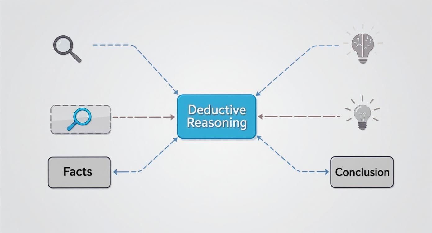 Infographic about deductive reasoning skills test