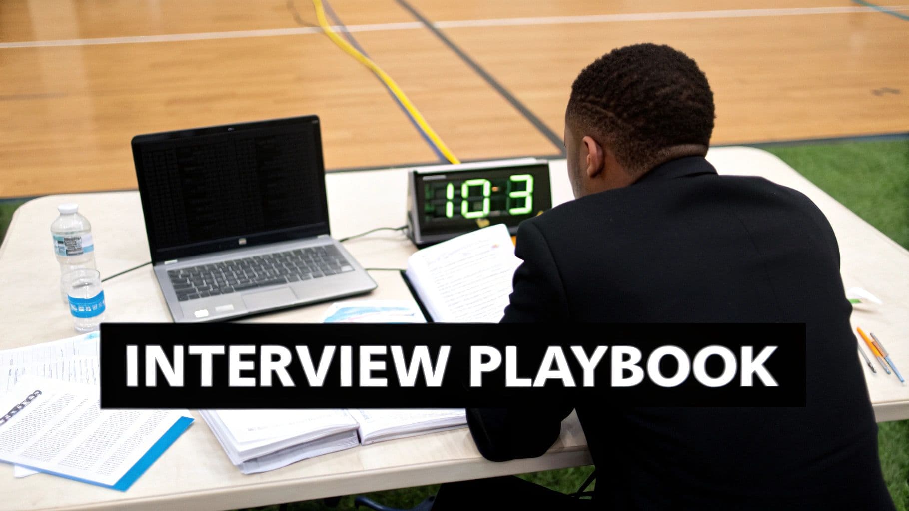 A person presenting a structured plan on a whiteboard during a meeting, representing the application of a framework in a case interview setting.